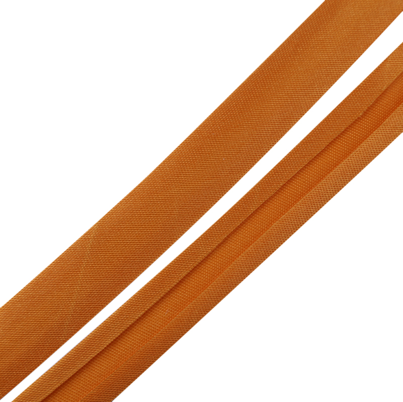 Косая бейка атласная цв S-848 (038) оранжевый грязный (уп 131,6м) Strong1