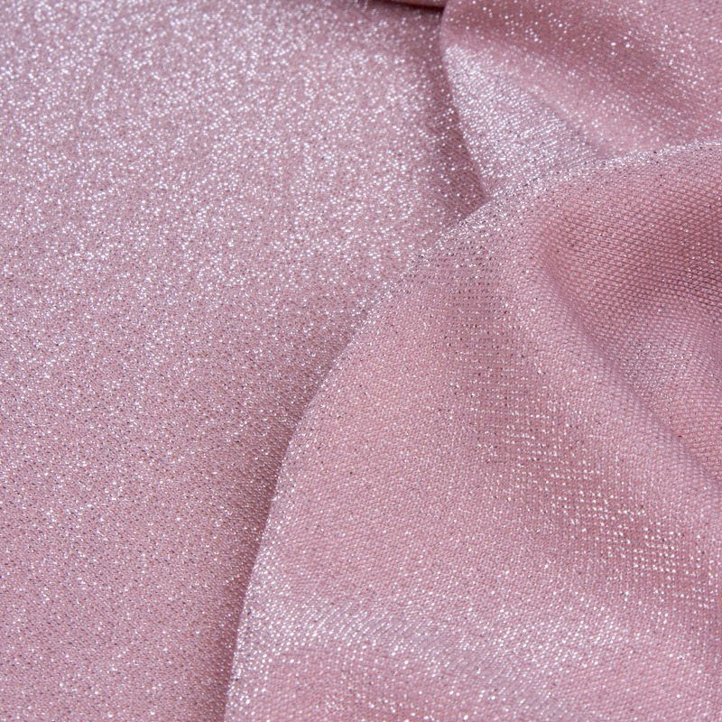 Ткань трикотаж пудра. Трикотаж с люрексом. Пряжа с люрексом. Розовый люрекс. Велюр цвета пыльной розы.
