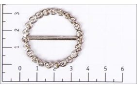 кольцо с перекладиной металл 25мм цв никель со стразами (уп 10шт) 10375к | Распродажа! Успей купить!