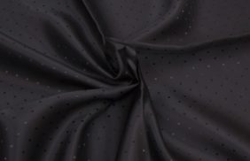 ткань подкладочная поливискоза twill, 90гр/м2, 52пэ/48вкс, 146см, черный жаккард точка/s580, (50м) k купить в Калининграде.